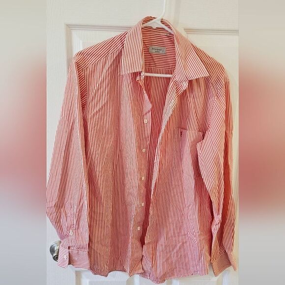 Yves Saint Laurent Women Stripped Red White Buttondown - Picture 1 of 7